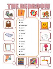 English Worksheet: Bedroom