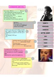 English Worksheet: ADELE - SOMEONE LIKE YOU