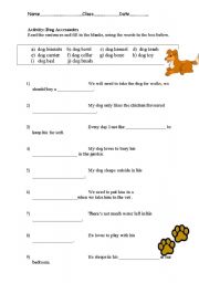 English worksheet: Dog Accessories