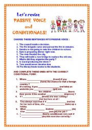 English Worksheet: Conditionals and Passive Voice
