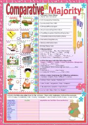 English Worksheet: Comparative of majority