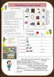 Furniture (singular&plural)/Colours/Prepositions