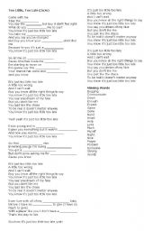 English Worksheet: Too Little Too Late