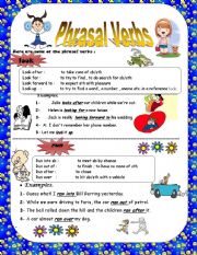 English Worksheet: PHRASAL VERBS