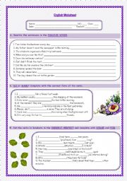 Revison worksheet