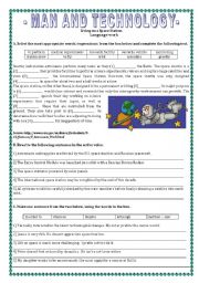 English Worksheet: Life on a space station