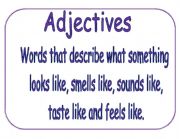 English worksheet: adjective teaching poster