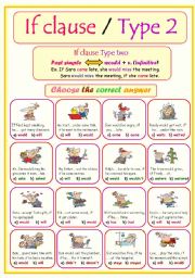 English Worksheet: If clause .. Type 2