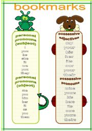 English Worksheet: bookmarks and exercises 2 (18.02.12)