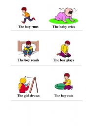 English worksheet: Verbs and actions