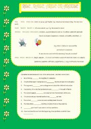 English Worksheet: rise, arise, raise and arouse