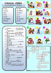 English Worksheet: PHRASAL VERBS WITH GO