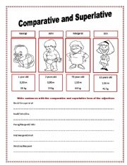 English Worksheet: Comparative and superlative