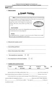 English worksheet: Greek Island