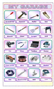 English Worksheet: MY GARAGE