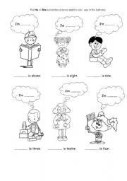 English Worksheet: He She Numbers
