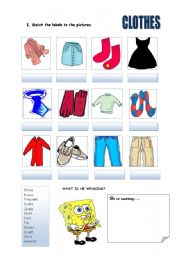 English Worksheet: clothes