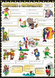 English Worksheet: Countries and Nationalities