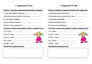 English Worksheet: Compound Words Worksheet