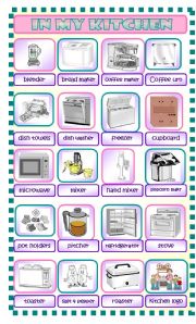 English Worksheet: In my Kitchen Part 2