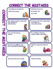 English Worksheet: CORRECT THE MISTAKE