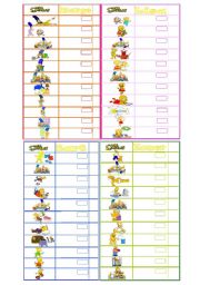 English Worksheet: Simpsons boargame Past simple daily routine 2/2