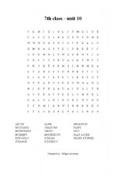 English Worksheet: vocabulary puzzle