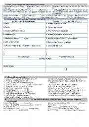 English Worksheet: present simple vs present continuous USE