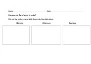 English Worksheet: Morning, Afternoon, Evening