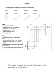 English Worksheet: ou words