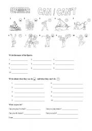can can t esl worksheet by coco24