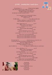 English Worksheet: Somebody that I used to know- song lyrics