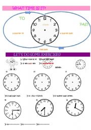 English Worksheet: what time is it?