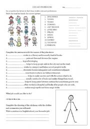 English Worksheet: Jobs and professions