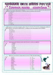 English Worksheet: grammar with Harry Potter - NOUNS - exercises.