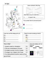 English Worksheet: UK Quiz