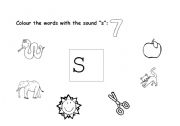 English worksheet: Phonics -sound /s/