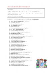 English Worksheet: PAST TENSE REGULAR VERB PRONUNCIATION