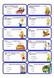 English Worksheet: Past simple_present simple_continous cards multiple choice 2/2