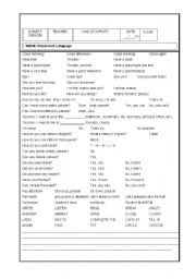 English Worksheet: CLASSROOM LANGUAGE