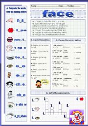 English Worksheet: face (03.01.12)