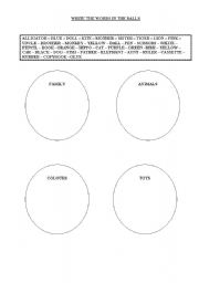 English worksheet: children revision and use of vocabulary! 