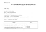 English Worksheet: english lesson plan