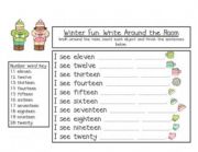 English Worksheet: Winter Activity