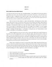 English worksheet: Oral Test