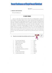 English Worksheet: Present Continuous and Simple Present Worksheet
