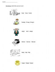 English Worksheet: Adjectives - Choose the correct spelling