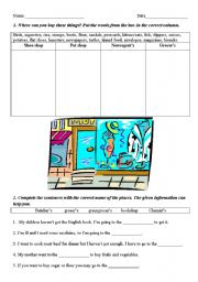 English Worksheet: Shopping