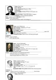 English Worksheet: Celebrities from the past Pair/ group work