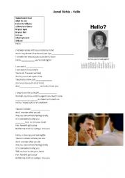 English Worksheet: Lionel Richie - Hello